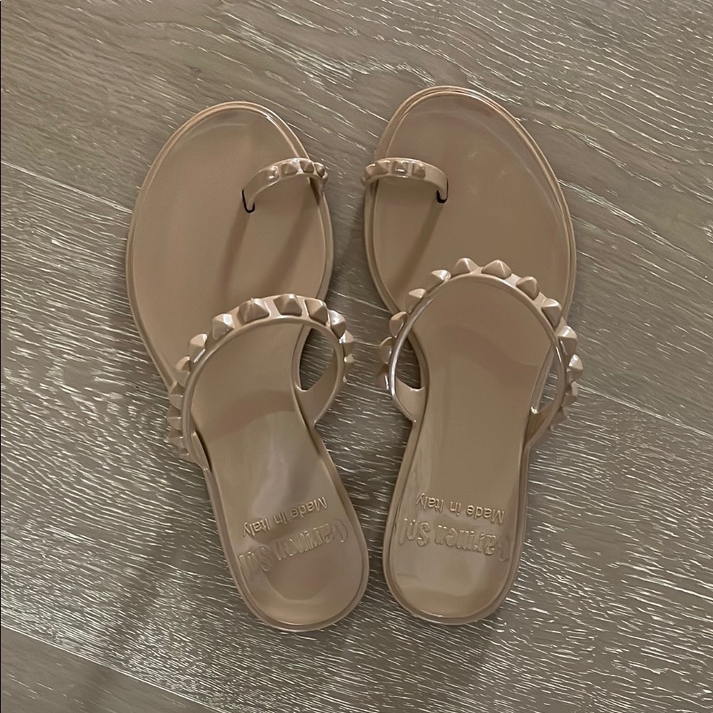 Studded Nude Women's Slide Sandals